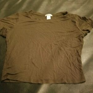 Army Green croped tee